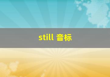 still 音标